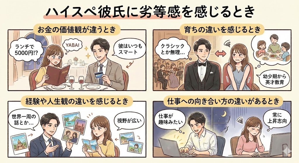 ハイスペ彼氏に劣等感を感じるとき