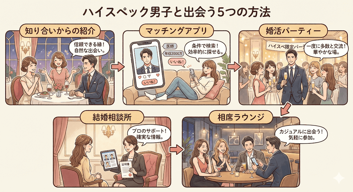 ハイスペック男子と出会う5つの方法