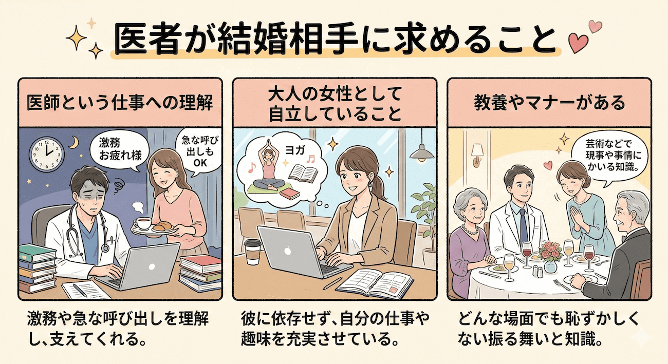 医者が結婚相手に求めること