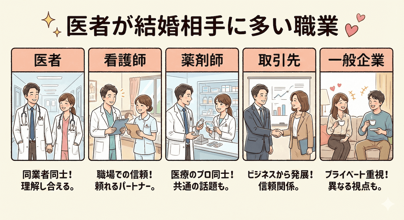 医者が結婚相手に多い職業