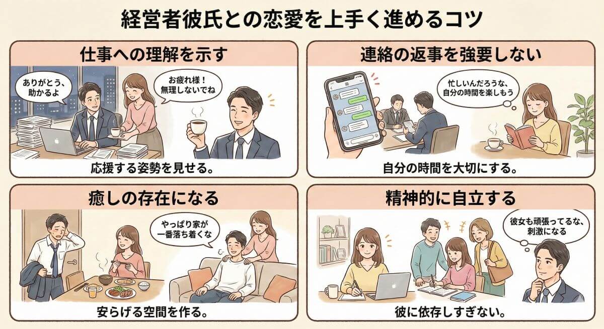 経営者彼氏との恋愛を上手く進めるコツ