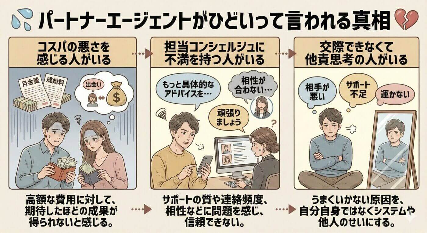 パートナーエージェントがひどいって言われる真相