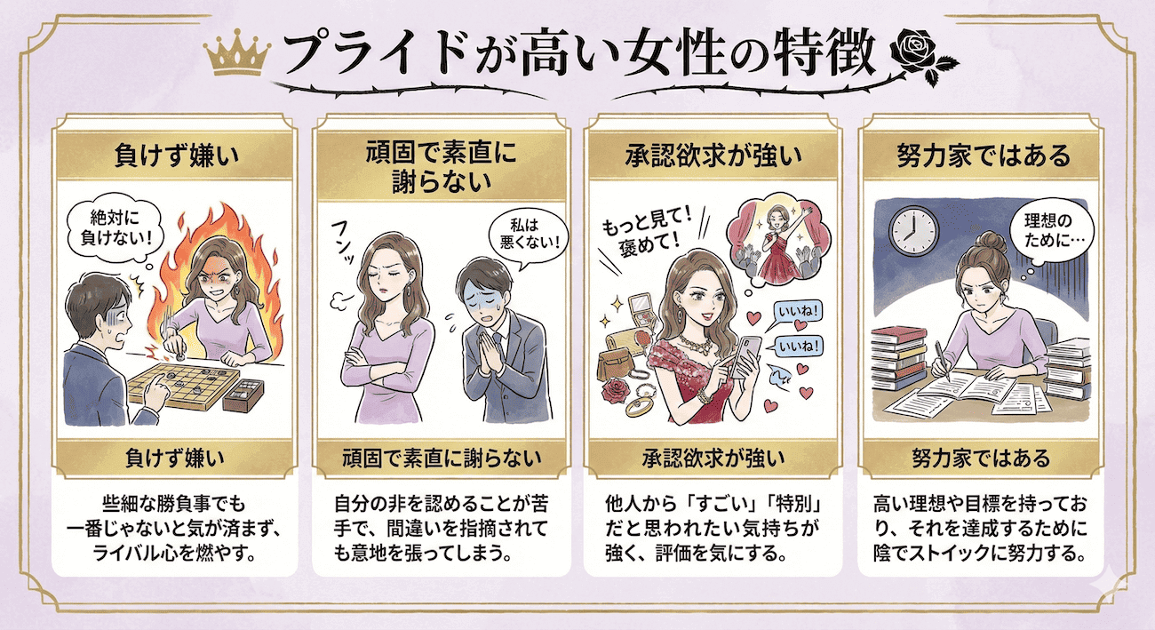 プライドが高い女性の特徴