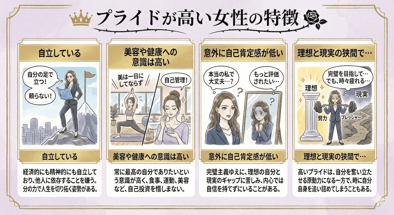 プライドが高い女性の特徴｜自立している