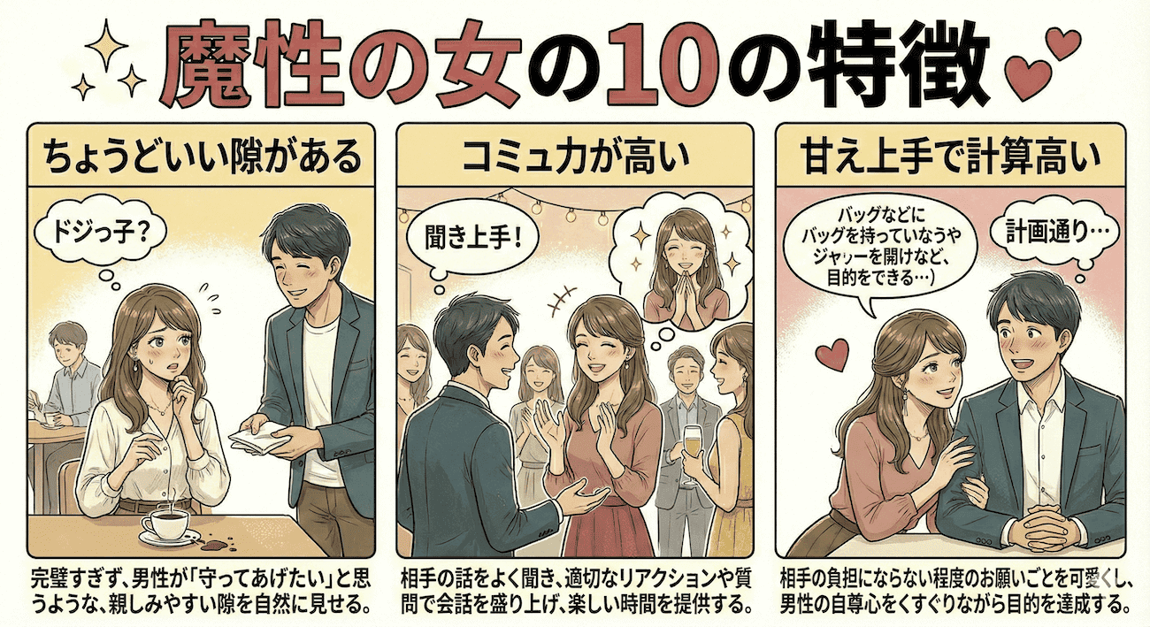 魔性の女の特徴｜コミュ力が高い