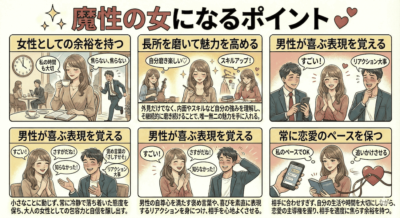 男を沼らす魔性に女になるポイント