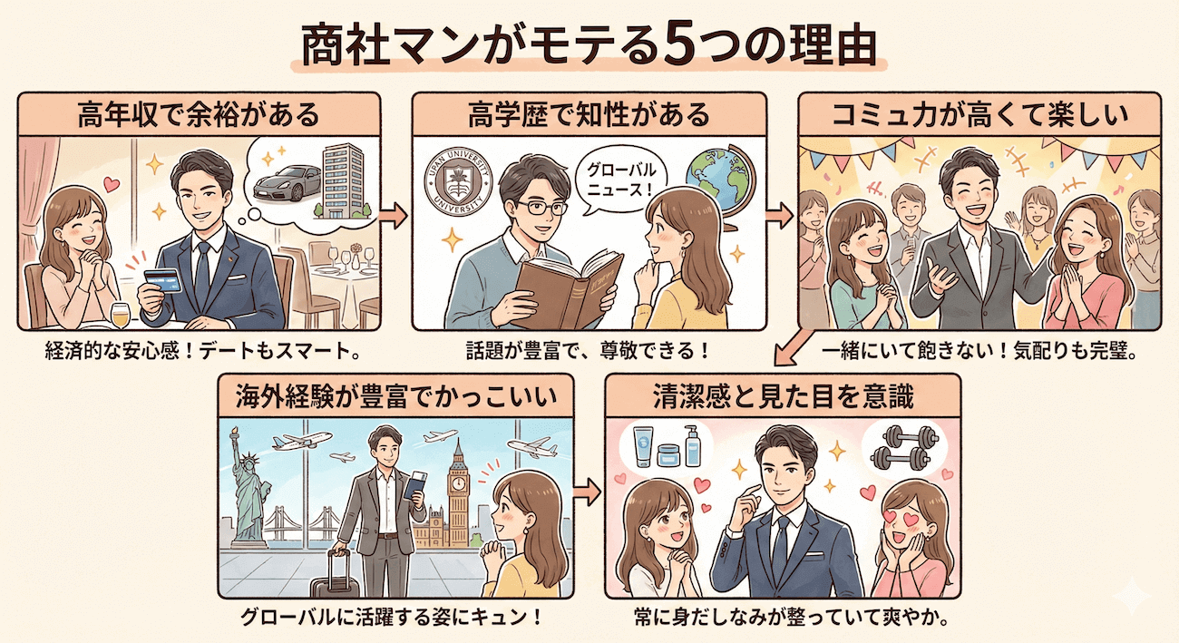 商社マンがモテる5つの理由