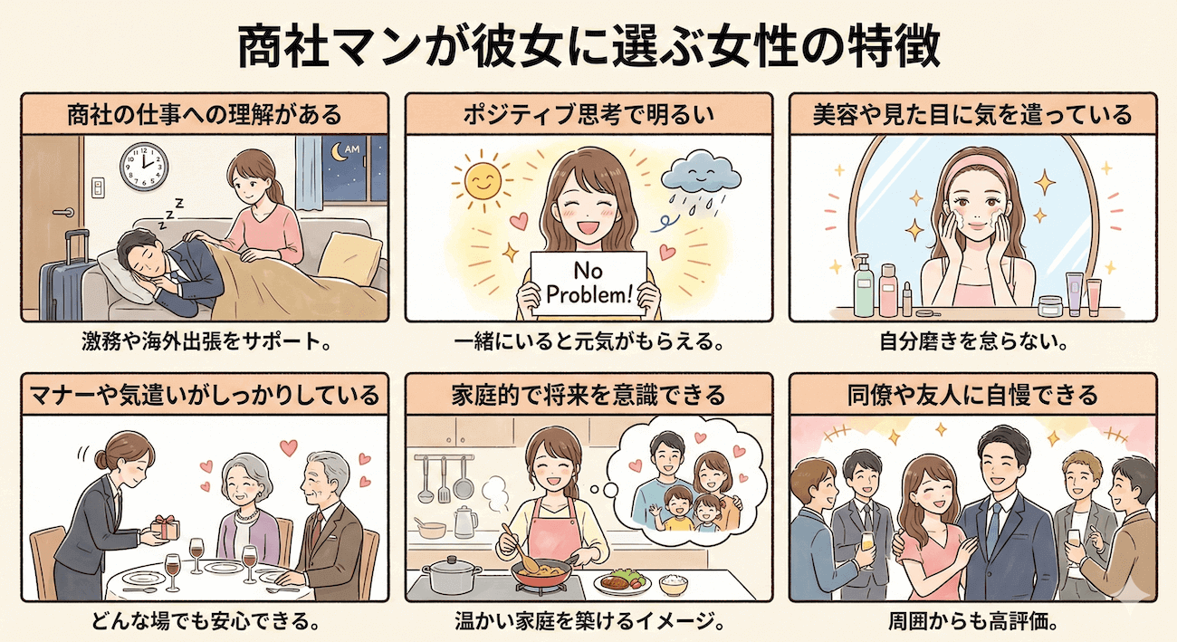 商社マンが彼女に選ぶ女性の特徴