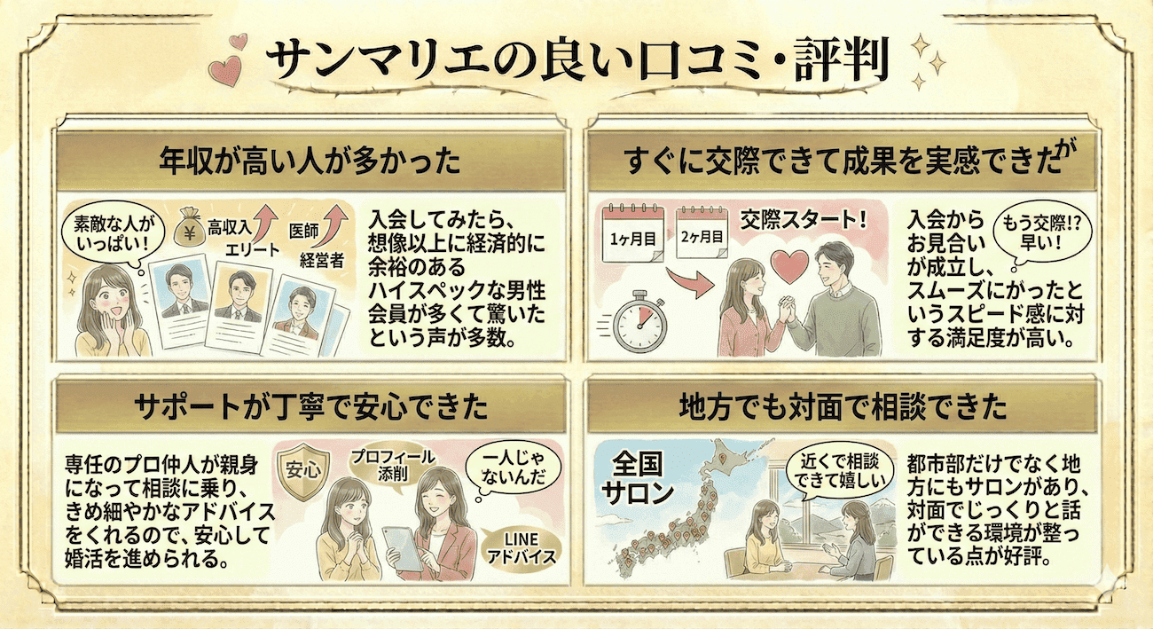 サンマリエの良い口コミ・評判