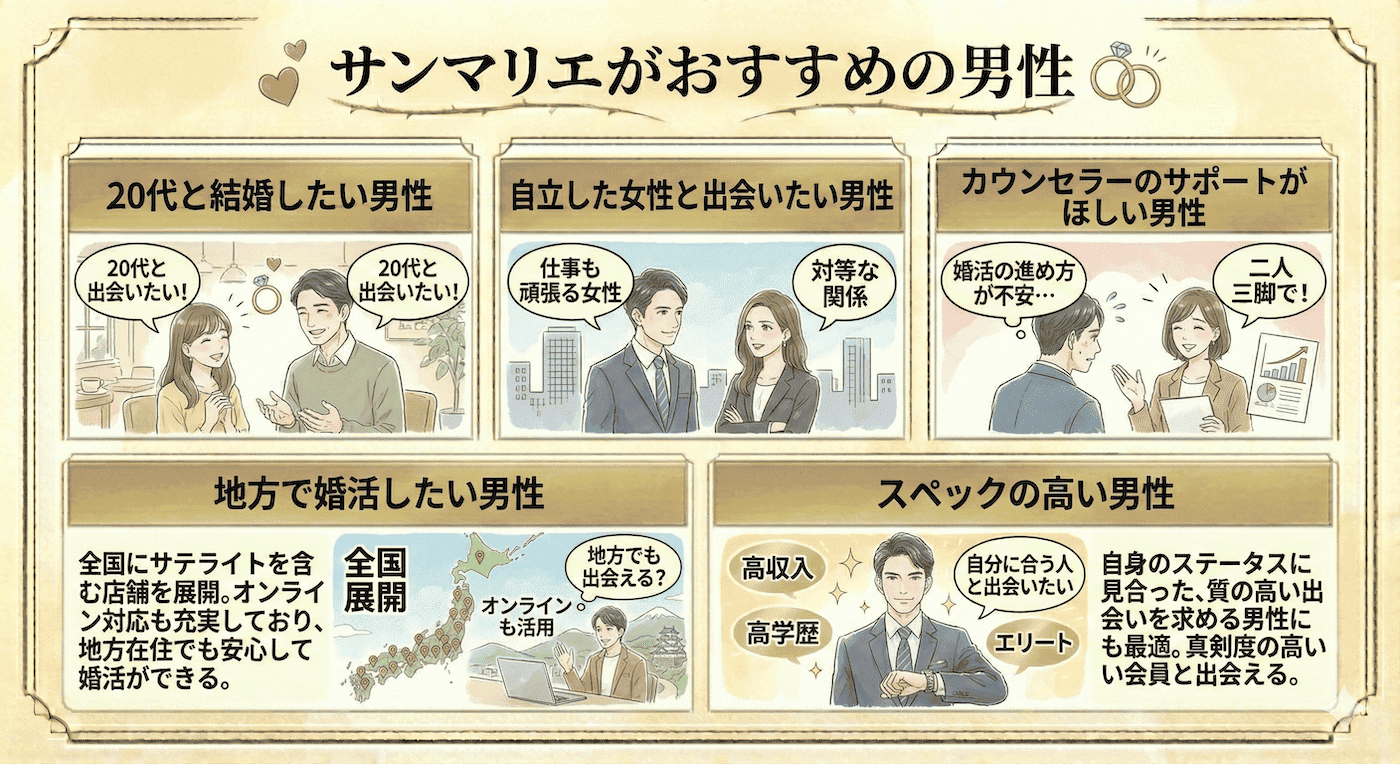 サンマリエがおすすめの男性