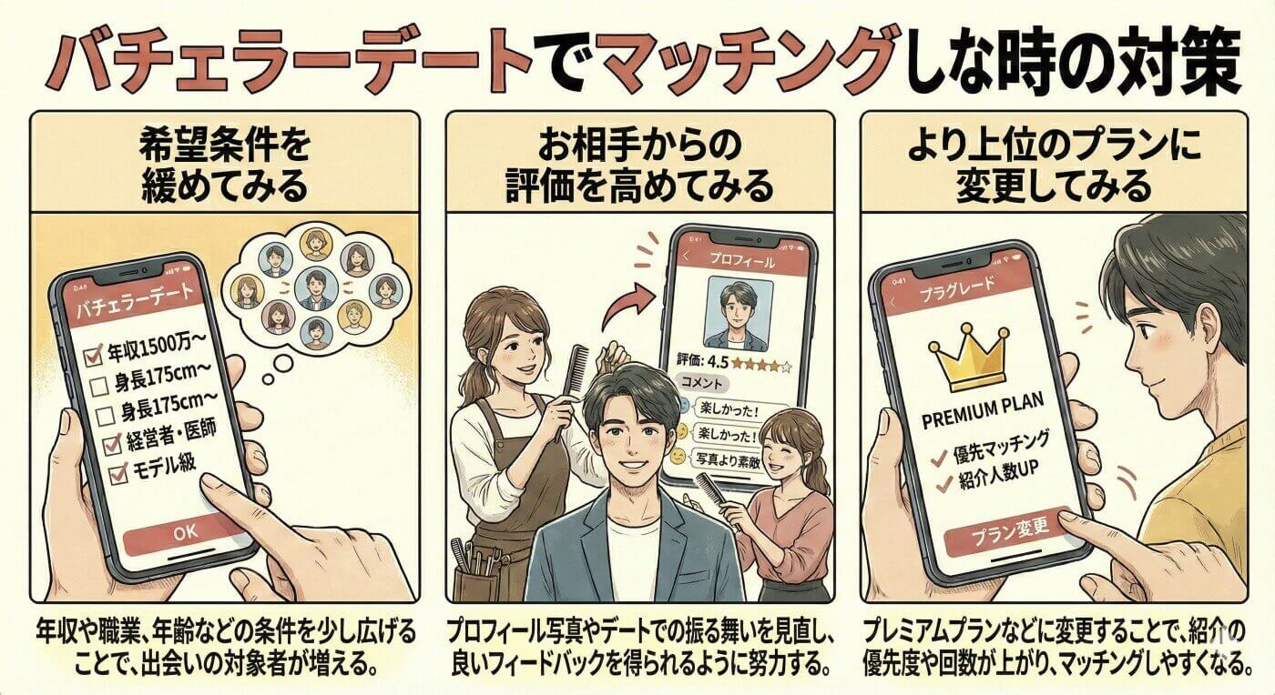 バチェラーデートでマッチングしない時の対策