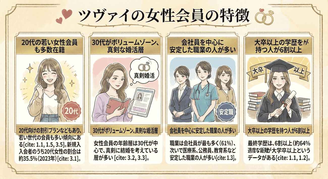 ツヴァイの女性のレベル