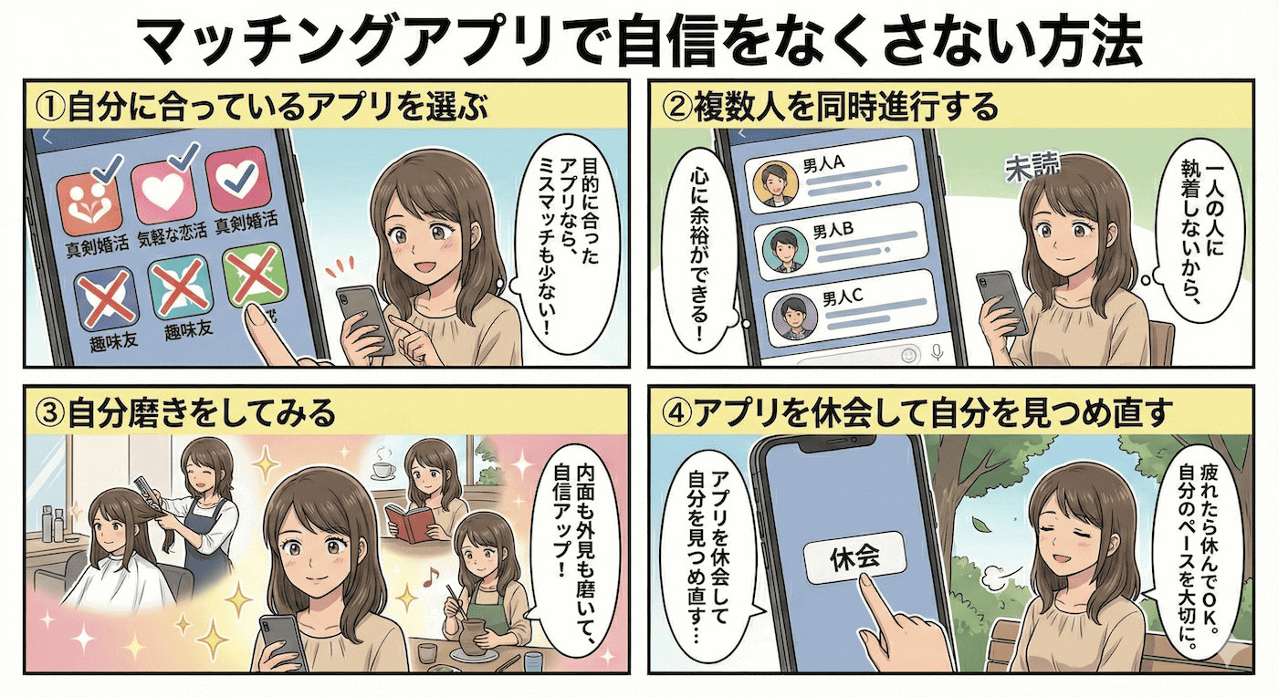 マッチングアプリで自信をなくさない方法