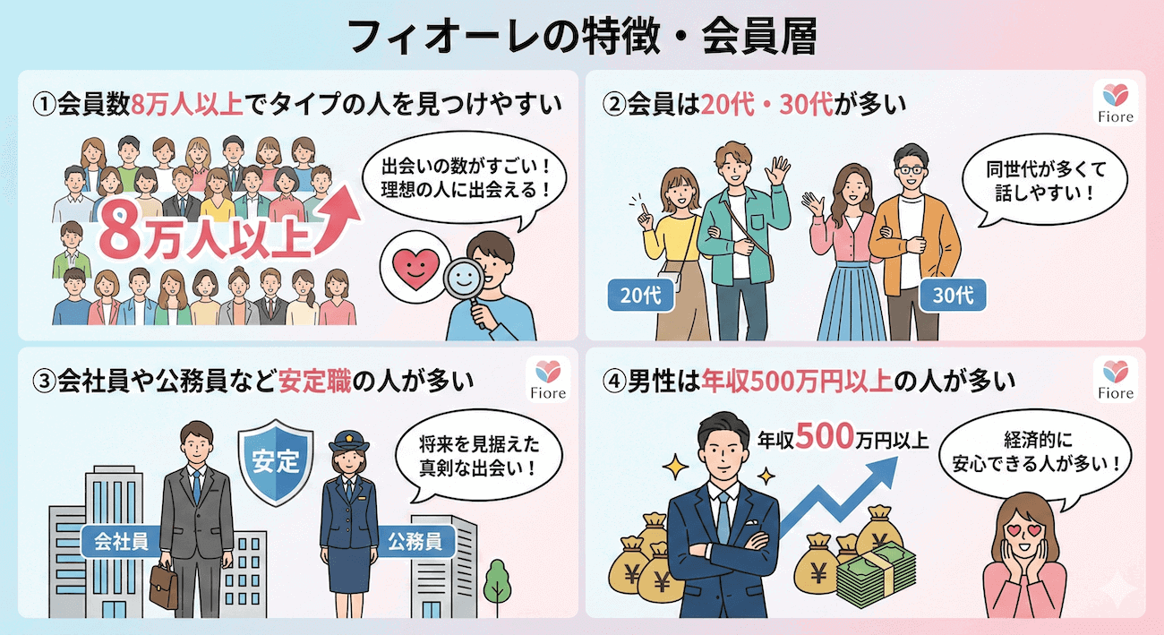 フィオーレの特徴・会員層