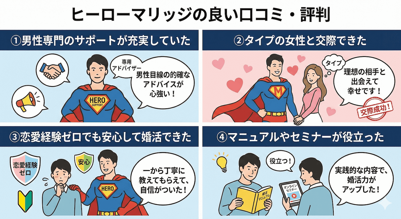 ヒーローマリッジの良い口コミ・評判