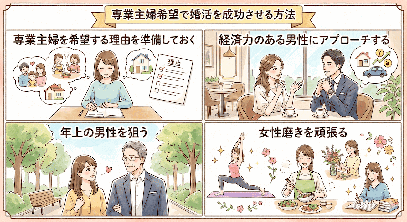 専業主婦希望で婚活を成功させる方法