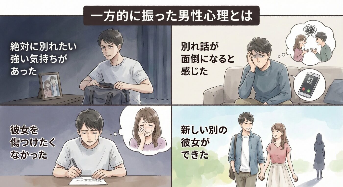 一方的に振った男性心理とは