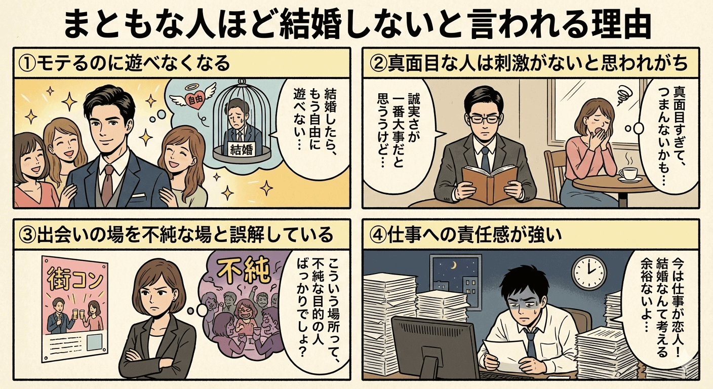 まともな人ほど結婚しないと言われる理由
