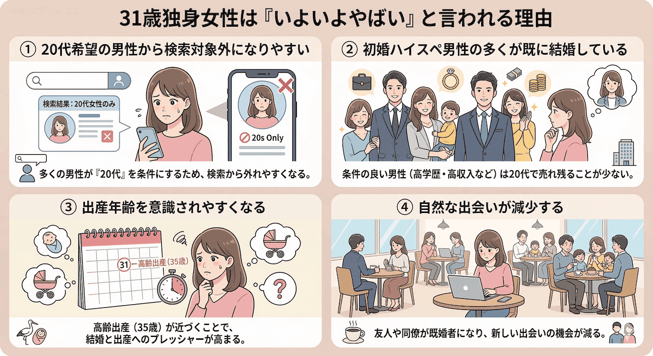 31歳独身女性はいよいよやばいと言われる理由