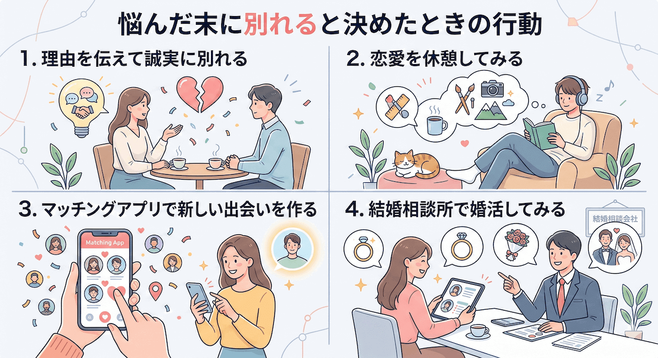 悩んだ末に別れると決めたときの行動