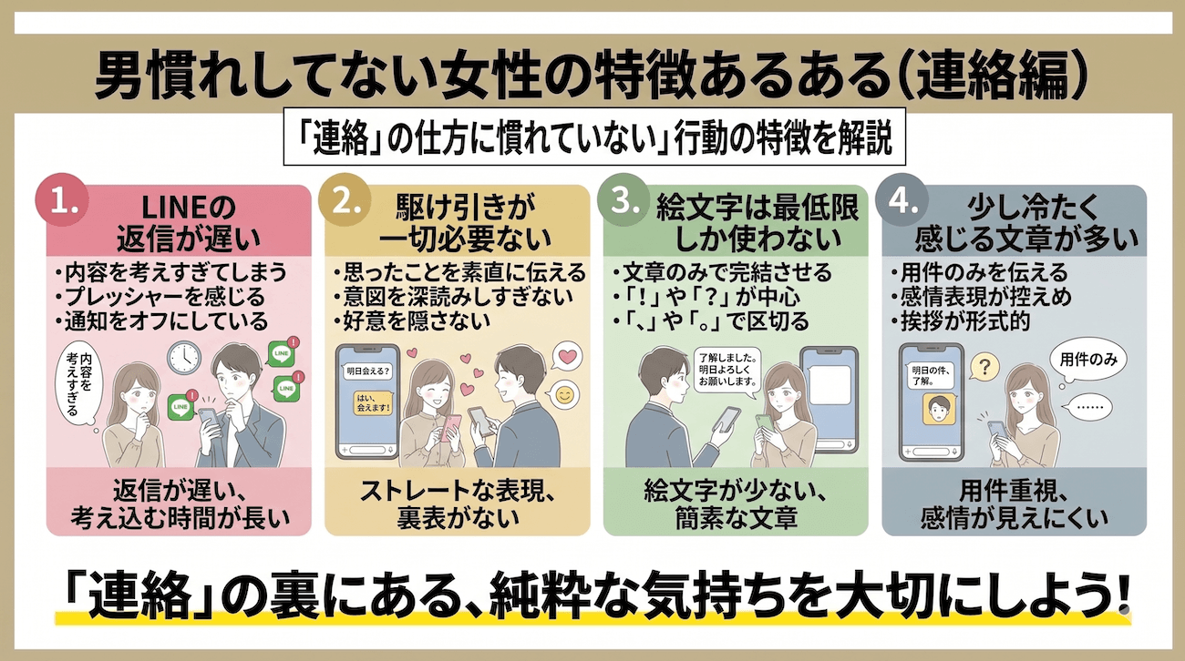 男慣れしてない女性の特徴あるある（連絡編）