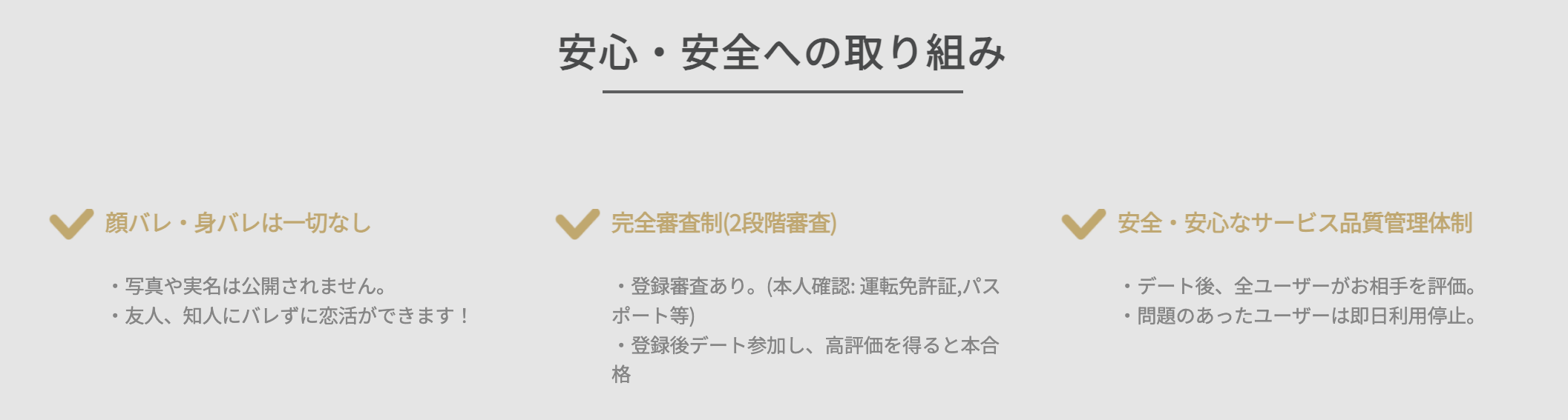 バチェラーデートは安心安全