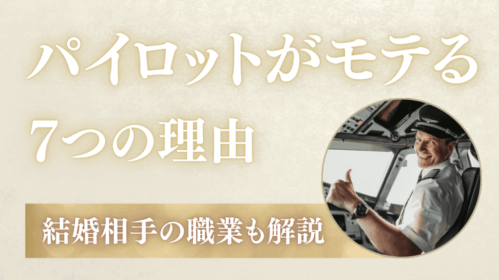 パイロットがモテる7つの理由！結婚相手の職業と出会えるマッチングアプリも解説