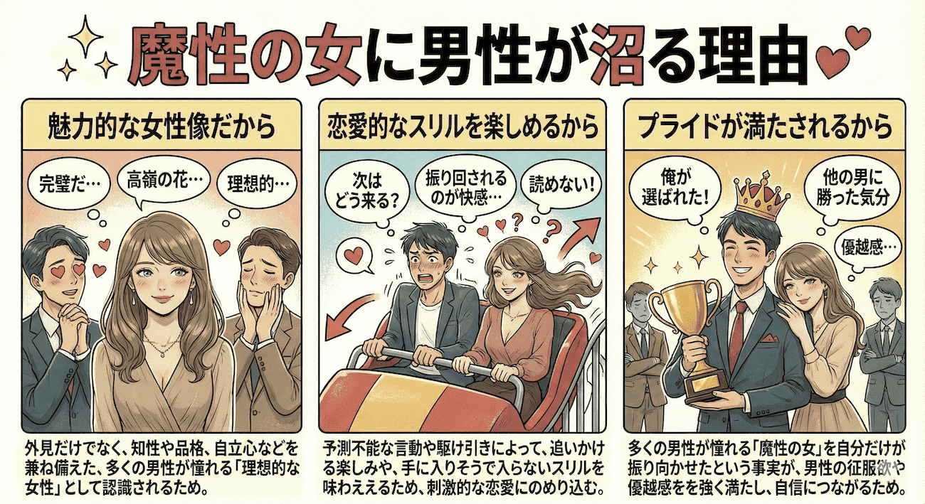 魔性の女に男性が沼る理由